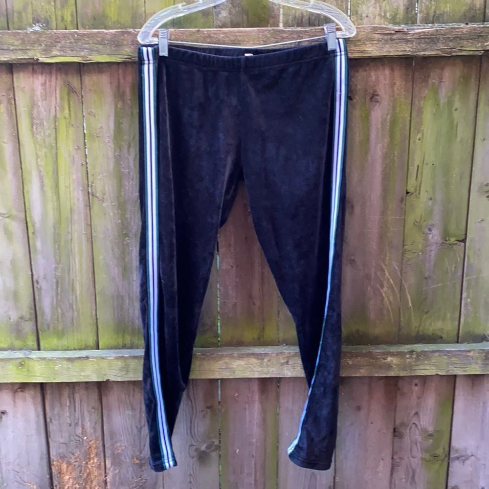 Black velour pants sz. L